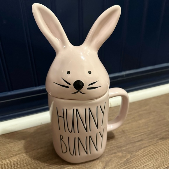 Rae Dunn Pink Bunny Mug with Lid - Picture 1 of 4